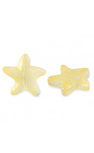 Glasperle 14mm Seestern - Yellow